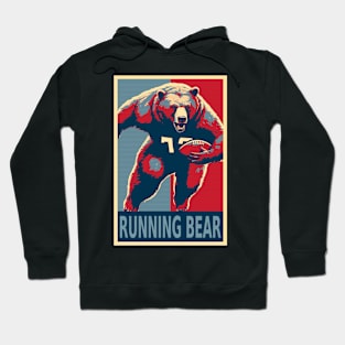 Running Bear (Back) American Football Bear HOPE Hoodie